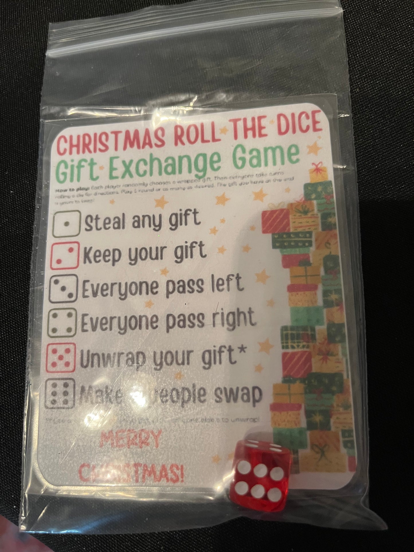 Christmas Roll the dice game