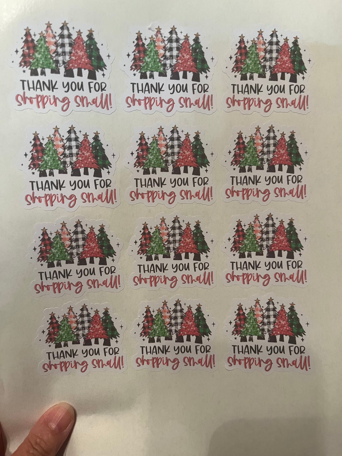 Christmas packaging stickers