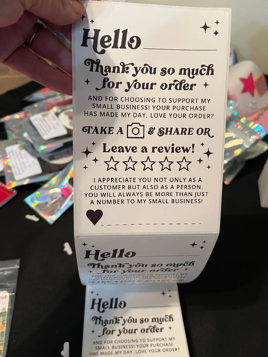 Packaging Stickers